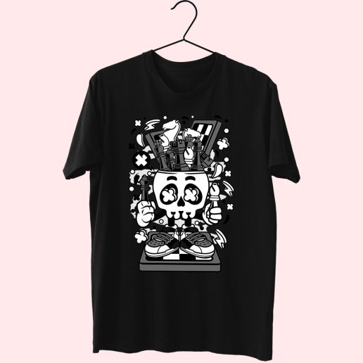 Chess Skull Head Funny Graphic T Shirt.jpeg