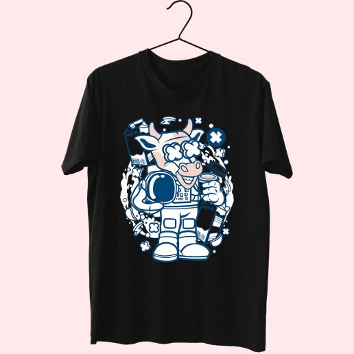 Cow Astronaut Funny Graphic T Shirt.jpeg