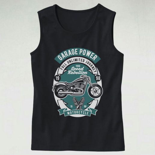 Garage Power Motorcycle Graphic Tank Top