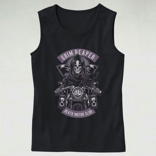 Grim Reaper Motorcycle Graphic Tank Top