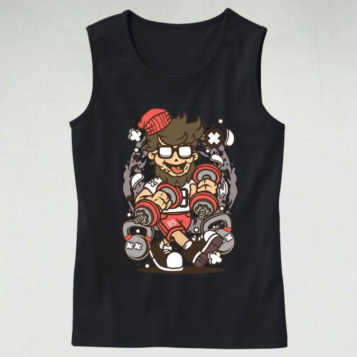 Hipster Gym Graphic Tank Top