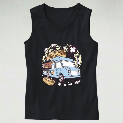 Hotdog Van Graphic Tank Top