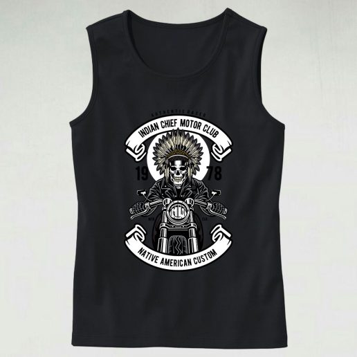 Indian Chief Biker Graphic Tank Top