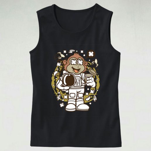 Monkey Astronaut Graphic Tank Top