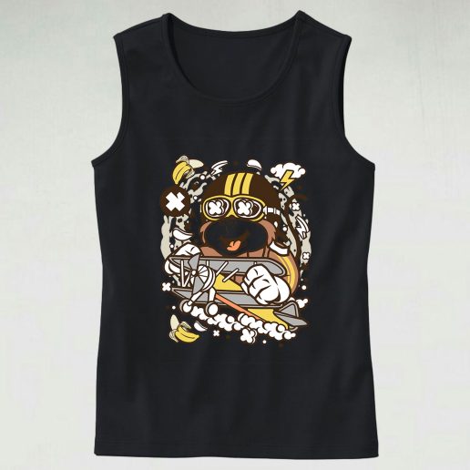 Monkey Pilot Graphic Tank Top