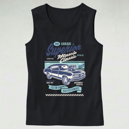 Muscle Car Classic Graphic Tank Top