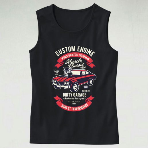 Muscle Classic Car Club Graphic Tank Top