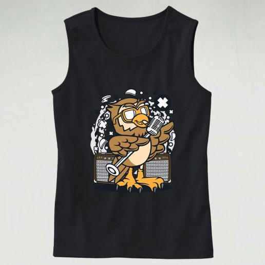 Owl Singer Graphic Tank Top