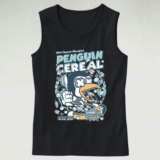 Penguin Cereal Box Graphic Tank Top