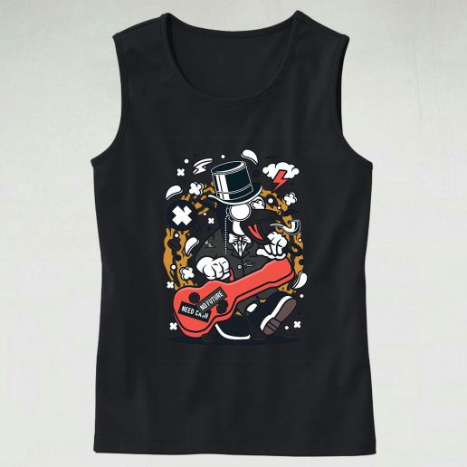 Penguin Guitar Graphic Tank Top