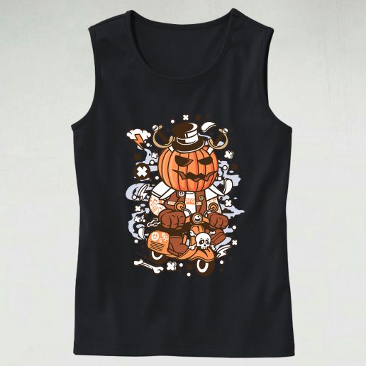 Pumpkin Scooter Graphic Tank Top