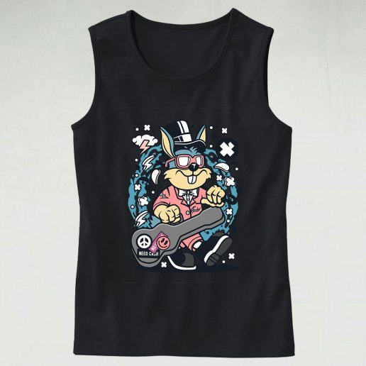 Rabbit Guitar Graphic Tank Top