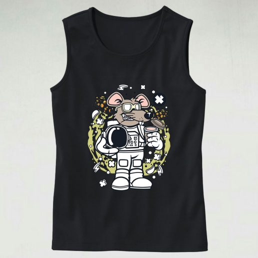 Rat Astronaut Graphic Tank Top