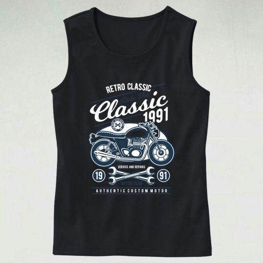 Retro Classic Motorcycle Graphic Tank Top