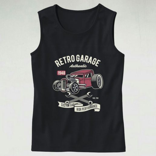 Retro Garage Hotrod Graphic Tank Top
