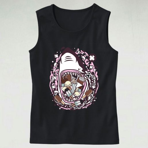 Shark Ice Cream Graphic Tank Top