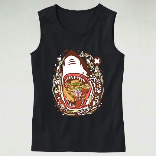 Shark Junk Food Graphic Tank Top