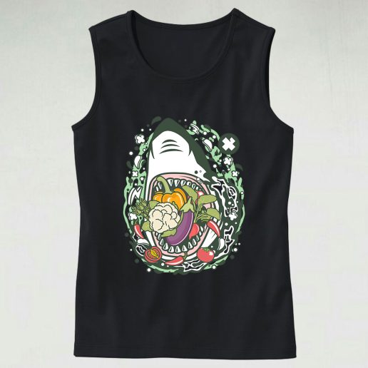 Shark Vegetable Graphic Tank Top