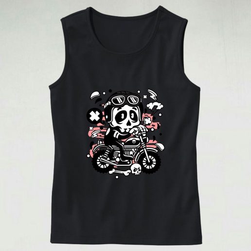 Skull Motocross Graphic Tank Top