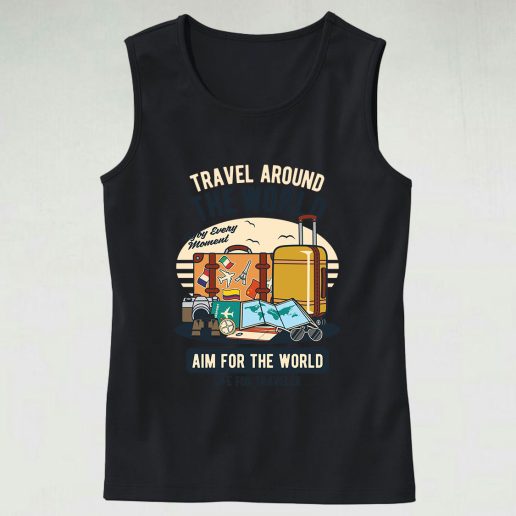 Travel Around The World Graphic Tank Top