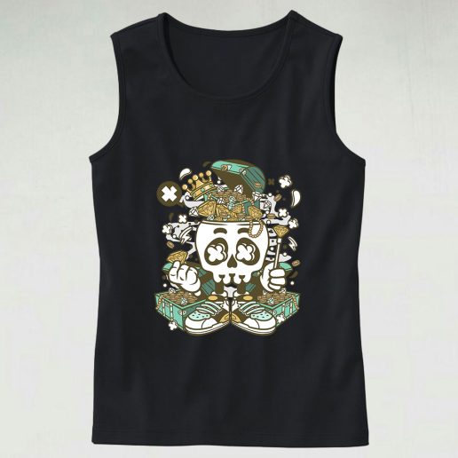 Treasure Skull Head Graphic Tank Top