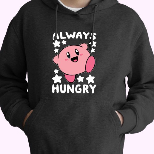 Always Hungry Kirby Funny 70s Basic Hoodie 1.jpeg