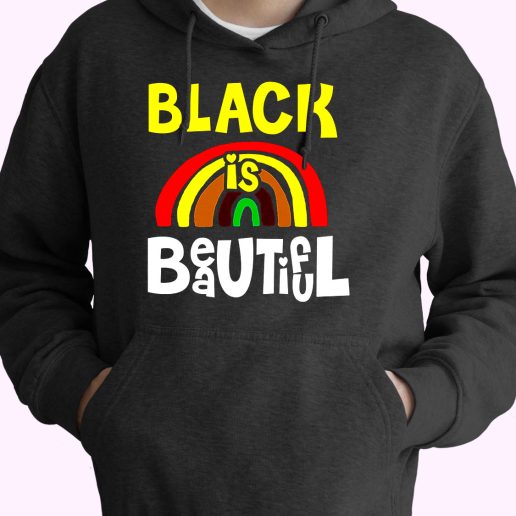 Black Is Beautiful Like Rainbow 80s Oversized Hoodie