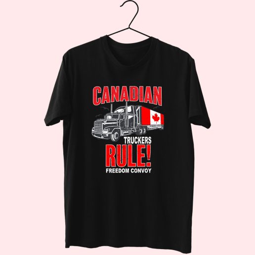 Canadian Trucker Rule Freedom Convoy 70s T Shirt Outfit