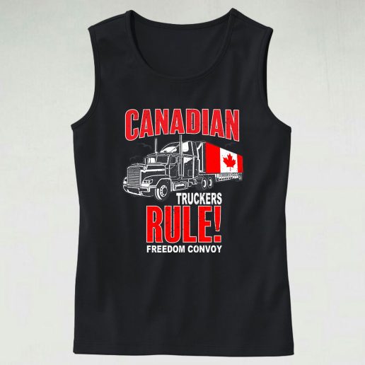 Canadian Trucker Rule Freedom Convoy 70s Tank Top Style