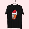 Christmas Football Ball Santa Hat 70s T Shirt Outfit