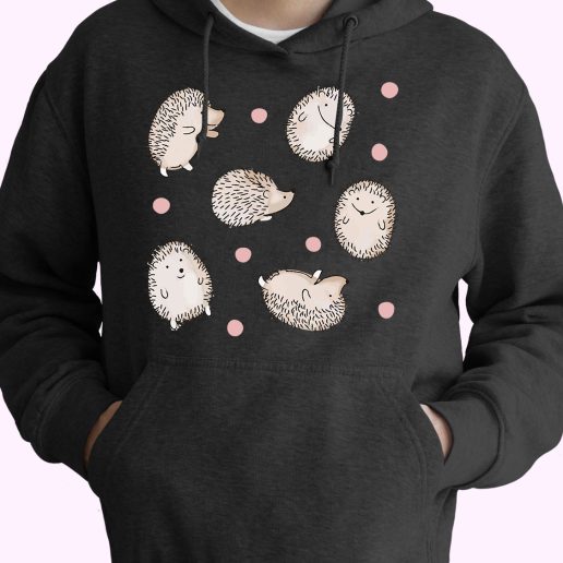 Cute Hedgehog 80s Oversized Hoodie