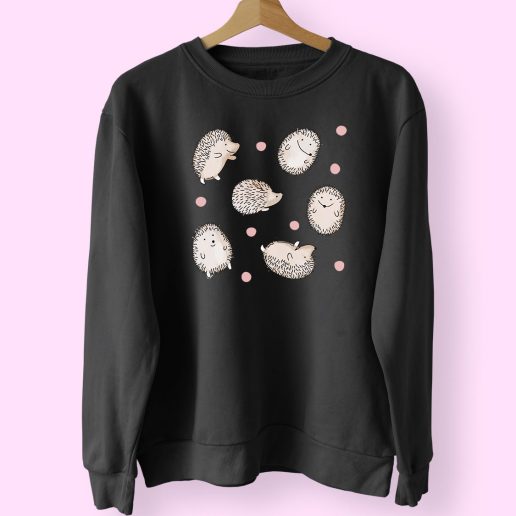 Cute Hedgehog Trendy 80s Sweatshirt