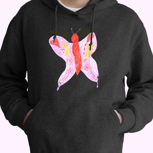 Do Not Touch Butterfly 70s Basic Hoodie 1.jpeg