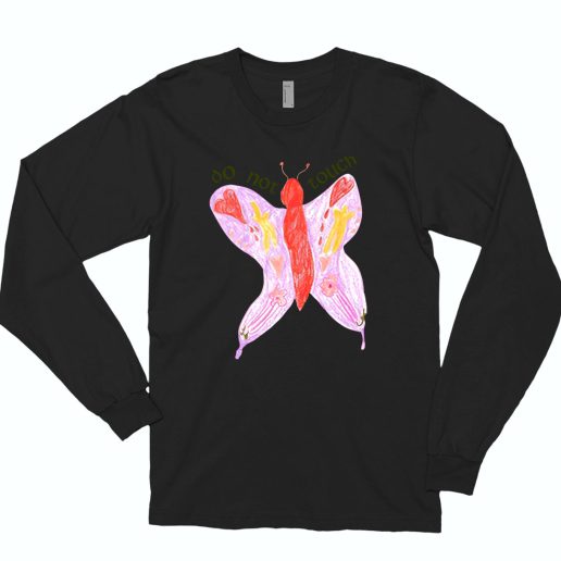 Do Not Touch Butterfly 70s Long Sleeve T shirt