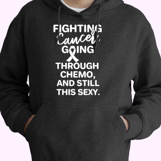 Fighting Lung Cancer Going Through Chemo Still This Sexy 80s Oversized Hoodie