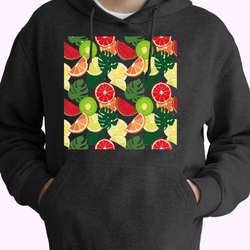 Fresh Tropical Fruits 80s Oversized Hoodie