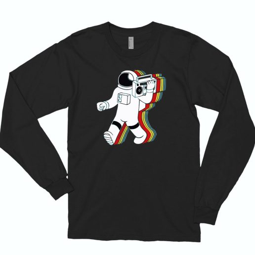 Funky Spaceman 80s Long Sleeve T Shirt Style