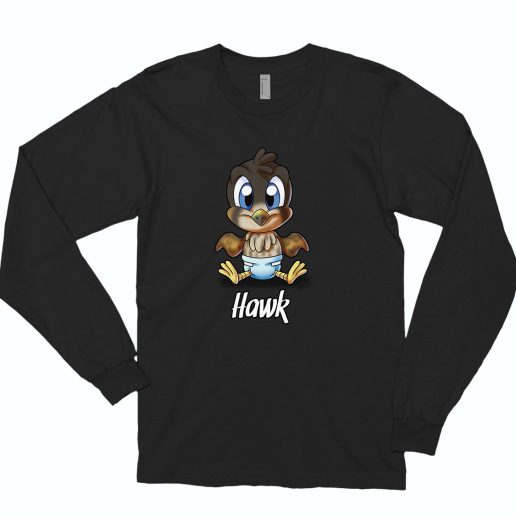 Funny Baby Hawk 70s Long Sleeve T shirt