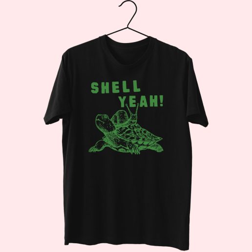 Funny Turtle Shell Yeah Tortoise 80s T Shirt Fashion