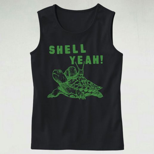 Funny Turtle Shell Yeah Tortoise Tank Top Outfit