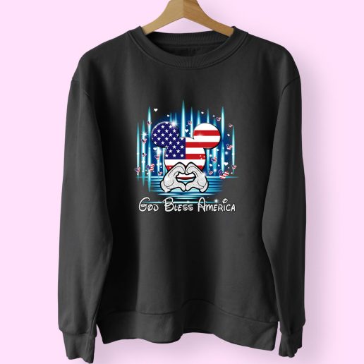 God Bless America Flag 4th of July 70s Sweatshirt Inspired