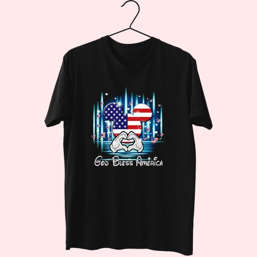 God Bless America Flag 4th of July 70s T Shirt Outfit