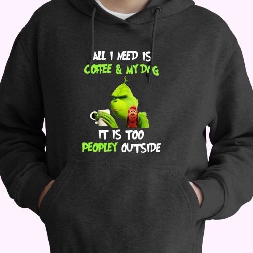 Grinch All I Need Is Coffee 70s Basic Hoodie 1.jpeg