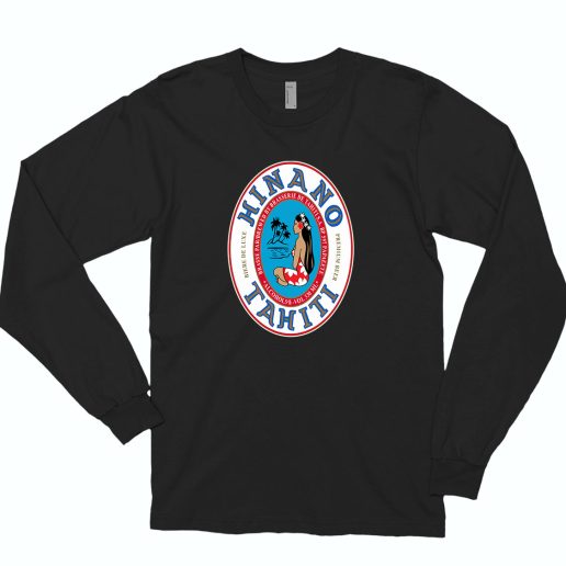 Hinano Beer Retro Classic 70s Long Sleeve T shirt