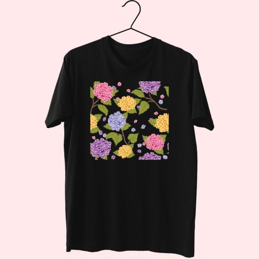 Hydrangea Flower 80s T Shirt Fashion