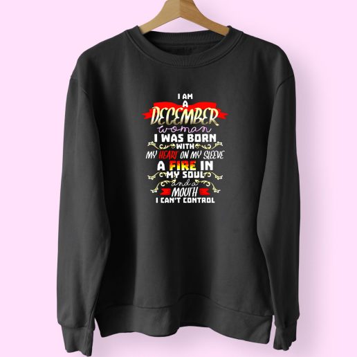 I Am A December Woman Vintage 70s Sweatshirt