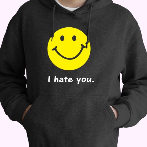 I Hate You Funny College Smiley 70s Basic Hoodie 1.jpeg