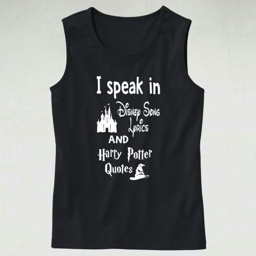 I Speak In Disney Song And Harry Potter Casual Tank Top Outfit
