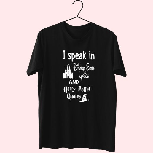 I Speak In Disney Song And Harry Potter Trendy 70s T Shirt Outfit