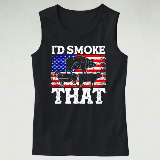 Id Smoke That Patriotic Grillmaster Bbq Lovers Tank Top Outfit